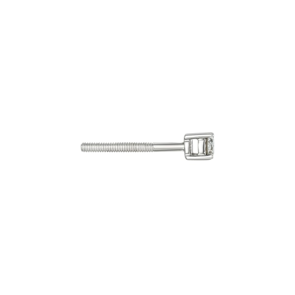 Diamond Earrings 0.20CT Studs Premium Quality in 18K White Gold - 3mm - Image 4