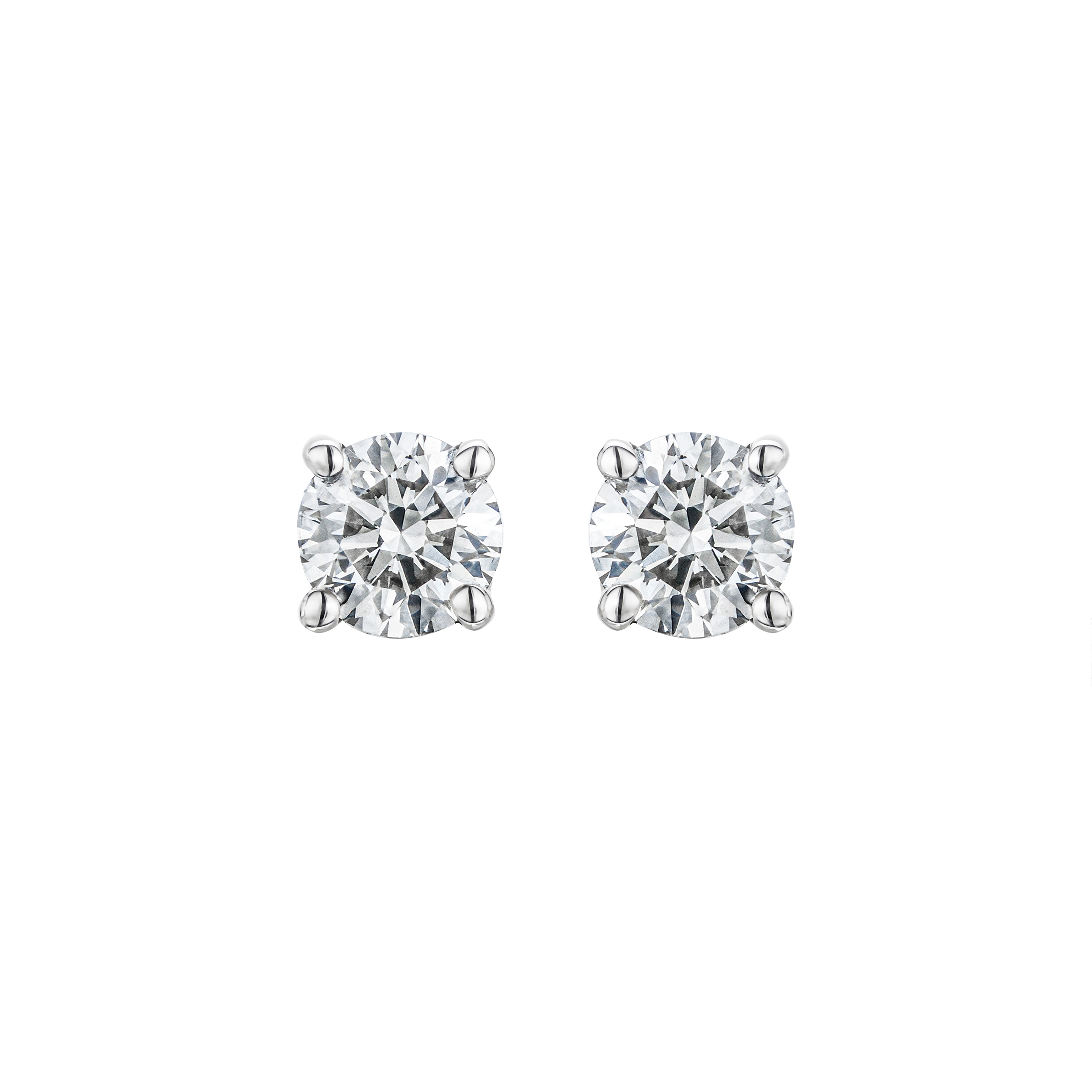 Diamond Earrings 0.20CT Studs Premium Quality in 18K White Gold - 3mm