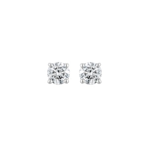 Diamond Earrings 0.20CT Studs Premium Quality in 18K White Gold - 3mm