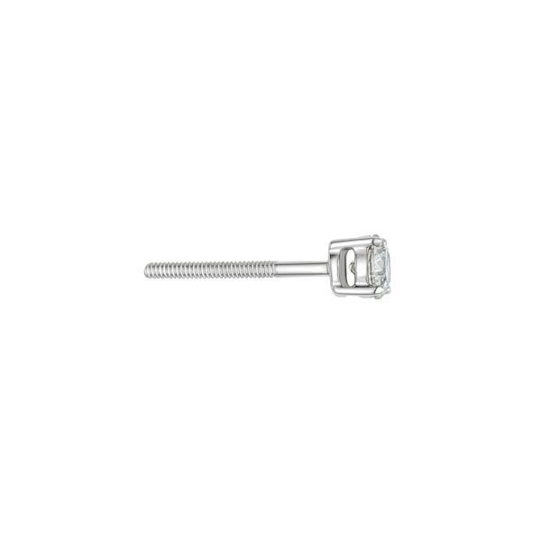 Diamond Earrings 0.50CT Studs Premium Quality in 18K White Gold 4.1mm - Image 4