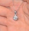 Certified Diamond 1.00CT Emily Platinum Pendant Necklace G/SI2 - image 4