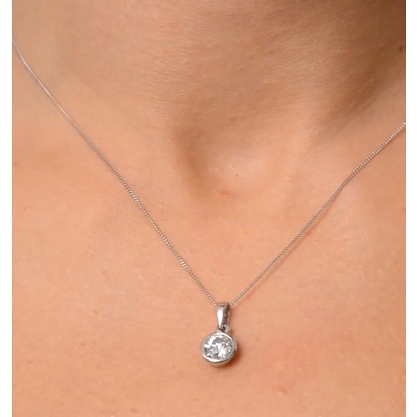Certified Lab Diamond 1.00CT Emily Platinum Pendant Necklace F/VS - Image 3