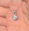Certified Diamond 1.00CT Emily 18K White Gold Pendant Necklace G/SI2 - image 4
