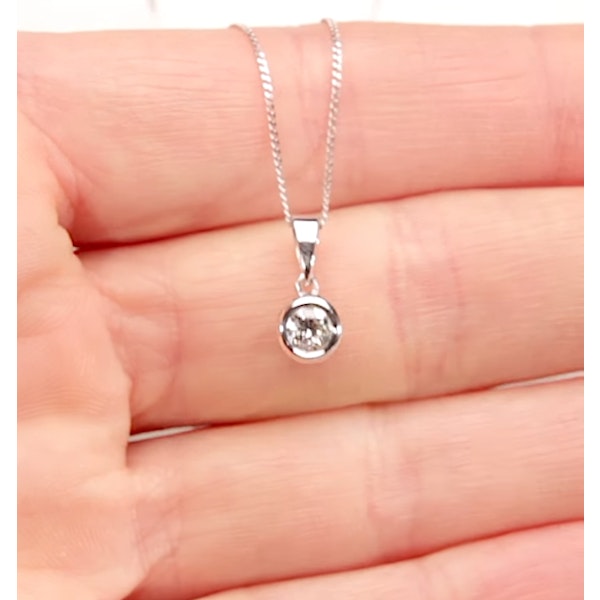 Emily 18K White Gold Diamond Pendant Necklace 0.25CT - Image 4