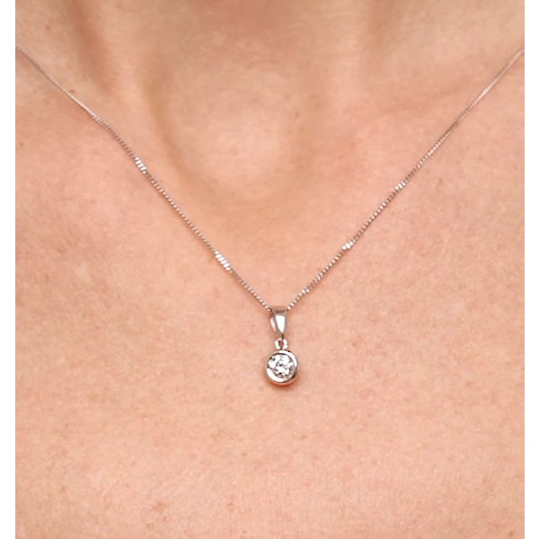 Emily 18K White Gold Diamond Pendant Necklace 0.25CT - Image 3