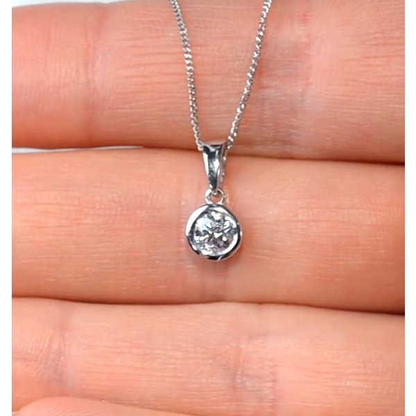 Emily Platinum Diamond Pendant Necklace 0.33CT H/SI - Image 4