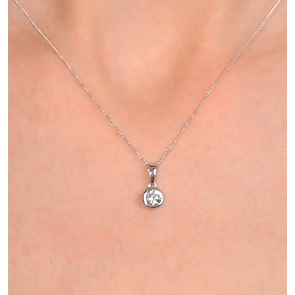 Emily Platinum Diamond Pendant Necklace 0.33CT H/SI - Image 3