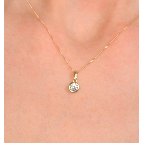 Emily 18K Gold Diamond Pendant Necklace 0.33CT - Image 3