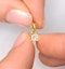 18K Gold Princess Cut Diamond Pendant Necklace 0.25CT H/SI - image 4