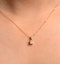 18K Gold Princess Cut Diamond Pendant Necklace 0.25CT H/SI - image 2