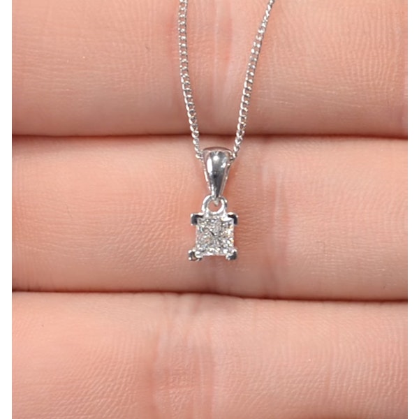 Olivia 18K White Gold Diamond Pendant Necklace 0.25CT H/SI - Image 4