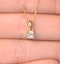 18K Gold Princess Cut Diamond Pendant Necklace 0.25CT G/VS - image 3