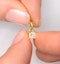 18K Gold Princess Cut Diamond Pendant Necklace 0.25CT G/VS - image 4
