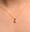 18K Gold Princess Cut Diamond Pendant Necklace 0.25CT G/VS - image 2