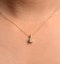 18K Gold Princess Cut Diamond Pendant Necklace 0.33CT H/SI - image 2