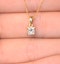 18K Gold Princess Cut Diamond Pendant Necklace 0.33CT G/VS - image 3