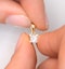 18K Gold Princess Cut Diamond Pendant Necklace 0.33CT G/VS - image 4