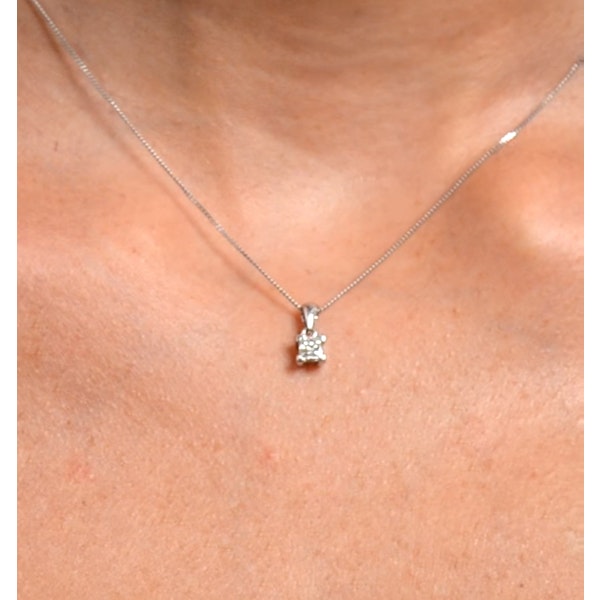 Olivia 18K White Gold Diamond Pendant Necklace 0.50CT H/SI - Image 4