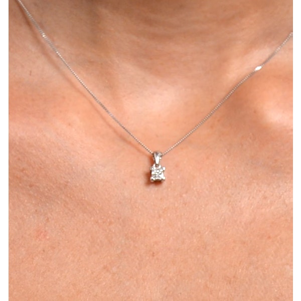 Olivia 18K White Gold Lab Diamond Pendant Necklace 0.50CT F/VS - Image 4