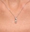Alice Emerald Cut 18K White Gold Diamond Pendant Necklace 0.25CT H/SI - image 4