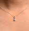 Keira 18K White Gold Pear Shape Diamond Pendant Necklace 0.25CT H/SI - image 3