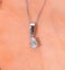 Keira 18K White Gold Pear Shape Diamond Pendant Necklace 0.33CT H/SI - image 4