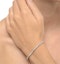 1ct Lab Diamond Tennis Bracelet Rub Over Style in 9K White Gold - image 2