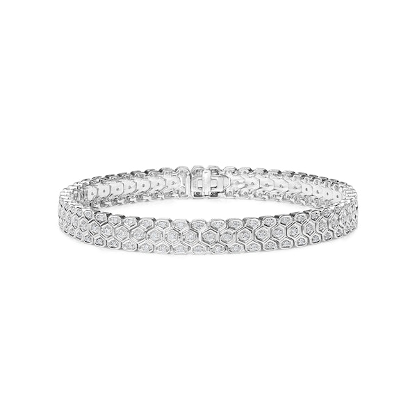 Evening Bracelet 1.00CT Lab Diamond in 925 Silver - Image 1