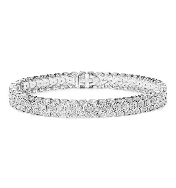 Evening Bracelet 1.00CT Diamond 9K White Gold - image 1
