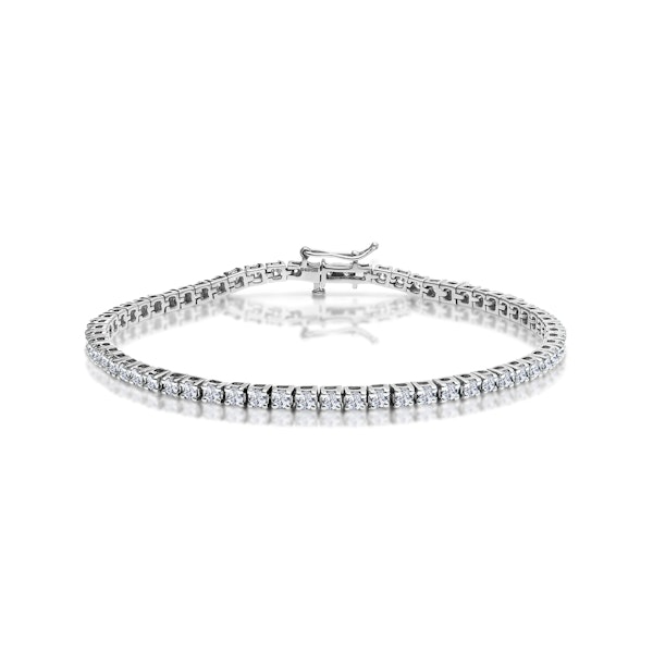 3ct Diamond Tennis Bracelet Claw Set in 9K White Gold - Image 1