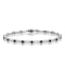 9K White Gold Diamond and Sapphire Claw Set Link Bracelet - image 1