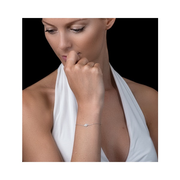 Stellato Collection Hamsa Diamond Bracelet 0.07ct in 9K White Gold - Image 2