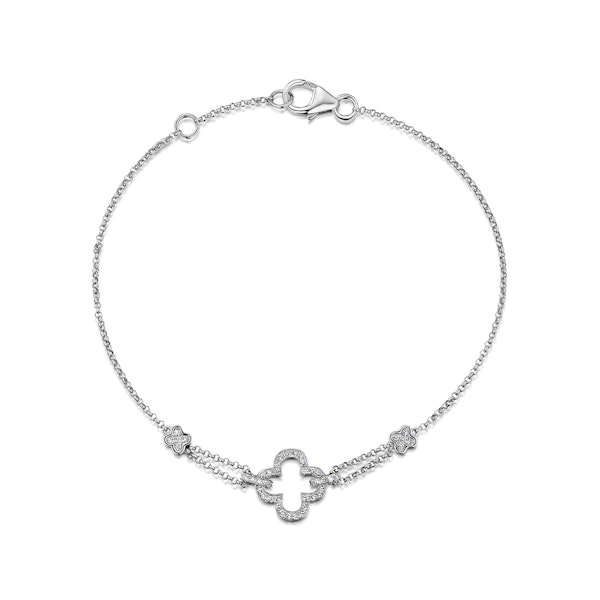 Stellato Collection Diamond Bracelet 0.15ct in 9K White Gold - I3656 - Image 1