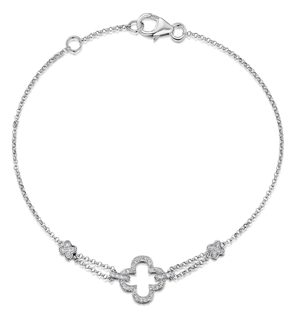 Stellato Collection Diamond Bracelet 0.15ct in 9K White Gold - I3656 - image 1