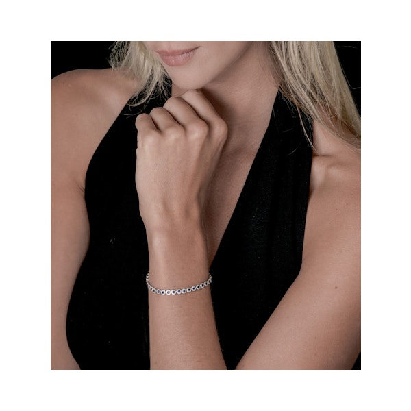 1.62ct Sapphire and 1ct Diamond Stellato Bracelet in 9K White Gold - Image 2