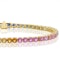 Rainbow Gem Stones Bracelet 10ct Set in 9K Yellow Gold - image 3