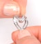 Heart Pendant Necklace 0.33ct Diamond 9K White Gold - image 4