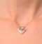 Heart Pendant Necklace 0.33ct Diamond 9K White Gold - image 2