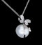 Button Pearl and Diamond Stellato Pendant Necklace in 9K White Gold - image 4