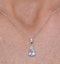 Stellato Collection Blue Topaz Diamond Necklace in 9K White Gold - image 3