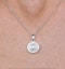 Pearl and Diamond Halo Stellato Pendant Necklace in 9K White Gold - image 3