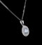 Pearl and Diamond Halo Stellato Pendant Necklace in 9K White Gold - image 4