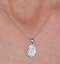 Stellato Diamond Hamsa Pendant Necklace 0.13ct 9K in White Gold - image 3