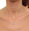 Sapphire 7 x 5mm And Diamond 9K Gold Pendant Necklace - image 4