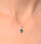 Emerald 0.80CT And Diamond 9K White Gold Pendant Necklace - image 2