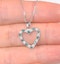 Emerald 0.54CT And Diamond 9K White Gold Heart Pendant Necklace - image 3