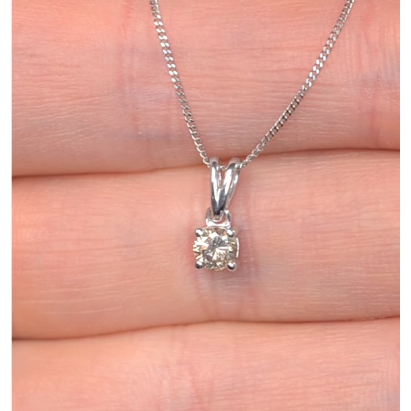 0.25ct Diamond Solitaire Chloe Solitaire Necklace in 9K White Gold - Image 3