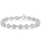 Diamond Halo Bracelet  3.75ct in 18K White Gold - Asteria Collection - image 1