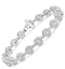 Diamond Halo Bracelet  3.75ct in 18K White Gold - Asteria Collection - image 3