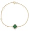 Emerald 1.01ct And Diamond 18K Yellow Gold Alegria Bracelet - image 1